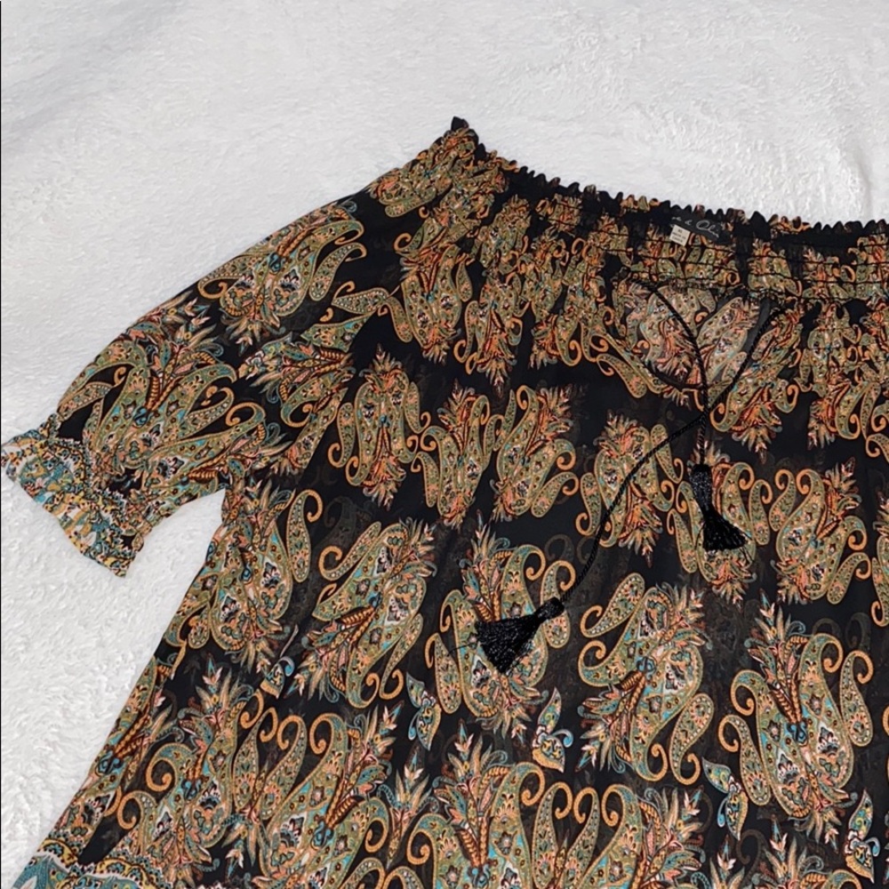 Rose & Olive Patterned Blouse